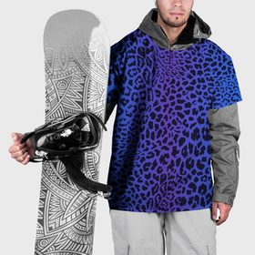 Накидка на куртку 3D с принтом Фиолетовая шкура леопарда в Екатеринбурге, 100% полиэстер |  | Тематика изображения на принте: 