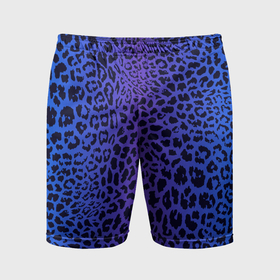 Мужские шорты спортивные с принтом Фиолетовая шкура леопарда ,  |  | 