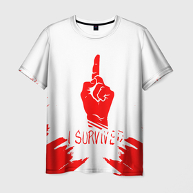 Мужская футболка 3D с принтом Dead by Daylight красный в Белгороде, 100% полиэфир | прямой крой, круглый вырез горловины, длина до линии бедер | 