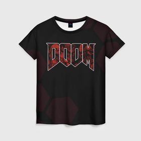 Женская футболка 3D с принтом Doom mick gordon в Санкт-Петербурге, 100% полиэфир ( синтетическое хлопкоподобное полотно) | прямой крой, круглый вырез горловины, длина до линии бедер | 