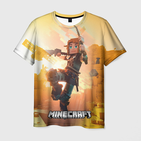 Мужская футболка 3D с принтом Персонаж Minecraft ниндзя , 100% полиэфир | прямой крой, круглый вырез горловины, длина до линии бедер | Тематика изображения на принте: 
