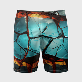 Мужские шорты спортивные с принтом Абстрактные камни разломленные в Санкт-Петербурге,  |  | Тематика изображения на принте: 