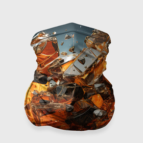 Бандана-труба 3D с принтом Янтарный взрыв в Екатеринбурге, 100% полиэстер, ткань с особыми свойствами — Activecool | плотность 150‒180 г/м2; хорошо тянется, но сохраняет форму | Тематика изображения на принте: 
