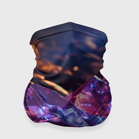 Бандана-труба 3D с принтом Фиолетовые комические камни в Белгороде, 100% полиэстер, ткань с особыми свойствами — Activecool | плотность 150‒180 г/м2; хорошо тянется, но сохраняет форму | 