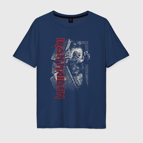 Мужская футболка хлопок Oversize с принтом Iron Maiden No Prayer for the Dying в Белгороде, 100% хлопок | свободный крой, круглый ворот, “спинка” длиннее передней части | Тематика изображения на принте: 
