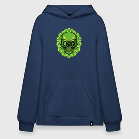 Худи SuperOversize хлопок с принтом Irish skull в Тюмени, 70% хлопок, 30% полиэстер, мягкий начес внутри | карман-кенгуру, эластичная резинка на манжетах и по нижней кромке, двухслойный капюшон
 | 