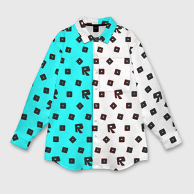 Мужская рубашка oversize 3D с принтом Roblox pattern logo mobile в Кировске,  |  | 