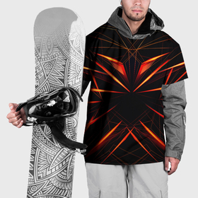 Накидка на куртку 3D с принтом Оранжевый хрусталь в Тюмени, 100% полиэстер |  | Тематика изображения на принте: 