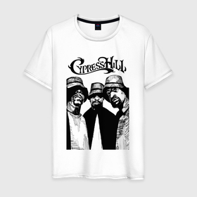 Мужская футболка хлопок с принтом Cypress hill all в Екатеринбурге, 100% хлопок | прямой крой, круглый вырез горловины, длина до линии бедер, слегка спущенное плечо. | 