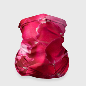 Бандана-труба 3D с принтом Красные лепестки роз в Тюмени, 100% полиэстер, ткань с особыми свойствами — Activecool | плотность 150‒180 г/м2; хорошо тянется, но сохраняет форму | 