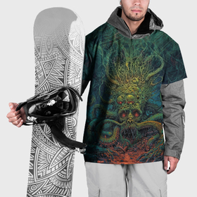 Накидка на куртку 3D с принтом Чудище с морских глубин , 100% полиэстер |  | 
