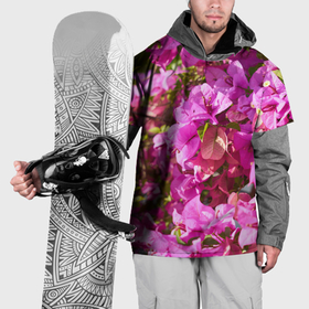 Накидка на куртку 3D с принтом Розовые живые цветы в Кировске, 100% полиэстер |  | 