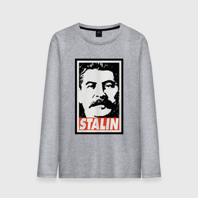 Мужской лонгслив хлопок с принтом USSR Stalin в Екатеринбурге, 100% хлопок |  | 