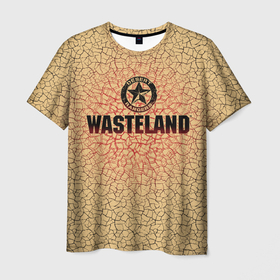 Мужская футболка 3D с принтом Wasteland со значком рейнджера в Новосибирске, 100% полиэфир | прямой крой, круглый вырез горловины, длина до линии бедер | 