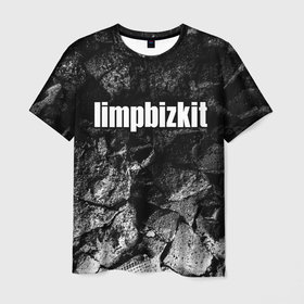 Мужская футболка 3D с принтом Limp Bizkit black graphite в Петрозаводске, 100% полиэфир | прямой крой, круглый вырез горловины, длина до линии бедер | Тематика изображения на принте: 