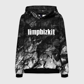 Мужская толстовка 3D с принтом Limp Bizkit black graphite в Кировске, 100% полиэстер | двухслойный капюшон со шнурком для регулировки, мягкие манжеты на рукавах и по низу толстовки, спереди карман-кенгуру с мягким внутренним слоем. | Тематика изображения на принте: 