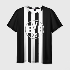 Мужская футболка 3D с принтом Borussia sport line , 100% полиэфир | прямой крой, круглый вырез горловины, длина до линии бедер | 