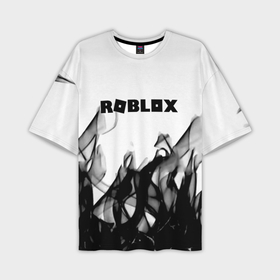 Мужская футболка oversize 3D с принтом Roblox flame текстура в Санкт-Петербурге,  |  | Тематика изображения на принте: 
