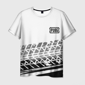 Мужская футболка 3D с принтом PUBG online game в Курске, 100% полиэфир | прямой крой, круглый вырез горловины, длина до линии бедер | 