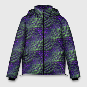 Мужская зимняя куртка 3D с принтом Фиолетово зеленые ромбики , верх — 100% полиэстер; подкладка — 100% полиэстер; утеплитель — 100% полиэстер | длина ниже бедра, свободный силуэт Оверсайз. Есть воротник-стойка, отстегивающийся капюшон и ветрозащитная планка. 

Боковые карманы с листочкой на кнопках и внутренний карман на молнии. | 