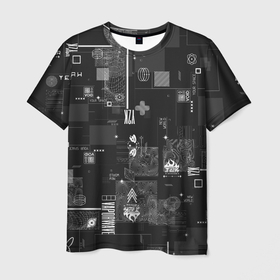 Мужская футболка 3D с принтом Y2k aesthetics print в Курске, 100% полиэфир | прямой крой, круглый вырез горловины, длина до линии бедер | 