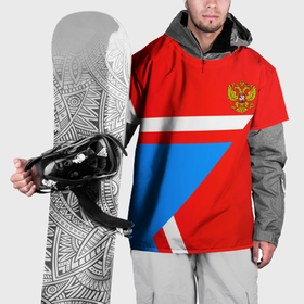 Накидка на куртку 3D с принтом Герб России звезда спорт в Курске, 100% полиэстер |  | Тематика изображения на принте: 