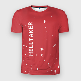Мужская футболка 3D Slim с принтом Helltaker в Санкт-Петербурге, 100% полиэстер с улучшенными характеристиками | приталенный силуэт, круглая горловина, широкие плечи, сужается к линии бедра | Тематика изображения на принте: 