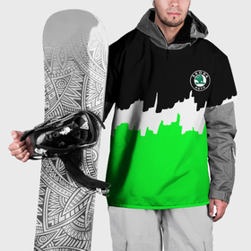Накидка на куртку 3D с принтом Skoda геометрия краски спорт в Тюмени, 100% полиэстер |  | Тематика изображения на принте: 