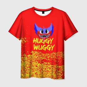 Мужская футболка 3D с принтом Poppy Playtime хагги вагги хоррор в Белгороде, 100% полиэфир | прямой крой, круглый вырез горловины, длина до линии бедер | 