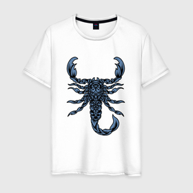 Мужская футболка хлопок с принтом Знаки астрологии   скорпион , 100% хлопок | прямой крой, круглый вырез горловины, длина до линии бедер, слегка спущенное плечо. | 