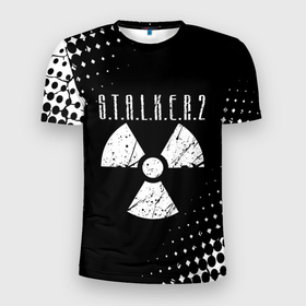 Мужская футболка 3D Slim с принтом Stalker: Shadow of Chernobyl  радиоактивность в Тюмени, 100% полиэстер с улучшенными характеристиками | приталенный силуэт, круглая горловина, широкие плечи, сужается к линии бедра | 