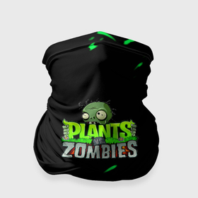 Бандана-труба 3D с принтом Plants vs. Zombies зелёная текстура , 100% полиэстер, ткань с особыми свойствами — Activecool | плотность 150‒180 г/м2; хорошо тянется, но сохраняет форму | 