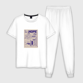 Мужская пижама хлопок с принтом J Hope   Jack in the box Y2K в Белгороде, 100% хлопок | брюки и футболка прямого кроя, без карманов, на брюках мягкая резинка на поясе и по низу штанин
 | 