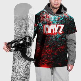 Накидка на куртку 3D с принтом Dayz глитч брызги красок в Курске, 100% полиэстер |  | 