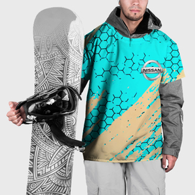 Накидка на куртку 3D с принтом Nissan текстура краски в Курске, 100% полиэстер |  | Тематика изображения на принте: 