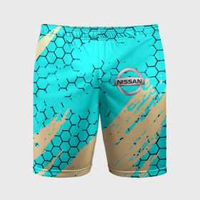 Мужские шорты спортивные с принтом Nissan текстура краски в Тюмени,  |  | Тематика изображения на принте: 