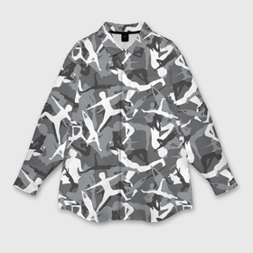 Мужская рубашка oversize 3D с принтом Гимнастика   камуфляж в Курске,  |  | Тематика изображения на принте: 