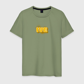 Мужская футболка хлопок с принтом Ive K pop в Курске, 100% хлопок | прямой крой, круглый вырез горловины, длина до линии бедер, слегка спущенное плечо. | 