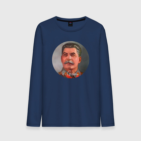 Мужской лонгслив хлопок с принтом Stalin color в Тюмени, 100% хлопок |  | 