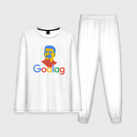 Мужская пижама с лонгсливом хлопок с принтом Stalin goolag meme в Тюмени,  |  | Тематика изображения на принте: 