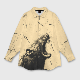 Мужская рубашка oversize 3D с принтом Агрессивная крыса в Курске,  |  | 