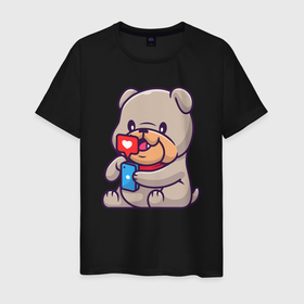 Мужская футболка хлопок с принтом Like dog в Санкт-Петербурге, 100% хлопок | прямой крой, круглый вырез горловины, длина до линии бедер, слегка спущенное плечо. | Тематика изображения на принте: 