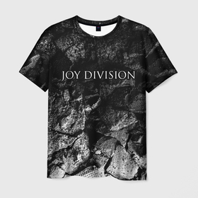 Мужская футболка 3D с принтом Joy Division black graphite , 100% полиэфир | прямой крой, круглый вырез горловины, длина до линии бедер | 