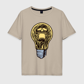 Мужская футболка хлопок Oversize с принтом Мёртвый свет в Тюмени, 100% хлопок | свободный крой, круглый ворот, “спинка” длиннее передней части | 