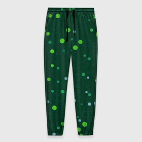 Мужские брюки 3D с принтом Прикольный горошек зелёный в Белгороде, 100% полиэстер | манжеты по низу, эластичный пояс регулируется шнурком, по бокам два кармана без застежек, внутренняя часть кармана из мелкой сетки | 