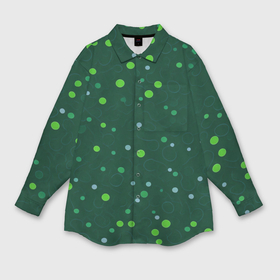 Мужская рубашка oversize 3D с принтом Прикольный горошек зелёный в Тюмени,  |  | 