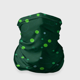 Бандана-труба 3D с принтом Прикольный горошек зелёный в Новосибирске, 100% полиэстер, ткань с особыми свойствами — Activecool | плотность 150‒180 г/м2; хорошо тянется, но сохраняет форму | 