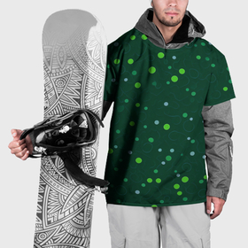 Накидка на куртку 3D с принтом Прикольный горошек зелёный , 100% полиэстер |  | 