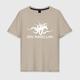 Мужская футболка хлопок Oversize с принтом Dhv magellan death stranding 2 on the beach в Курске, 100% хлопок | свободный крой, круглый ворот, “спинка” длиннее передней части | Тематика изображения на принте: 