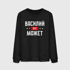 Мужской свитшот хлопок с принтом Василий всё может в Новосибирске, 100% хлопок |  | 